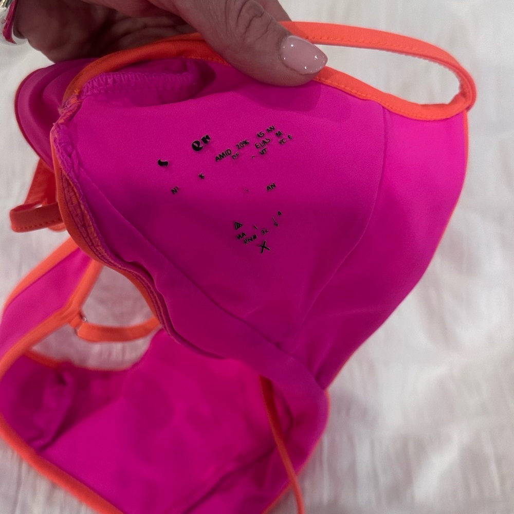 superdown Gianna Neon Pink & Orange Bikini Set XS/S - Picture 7 of 8